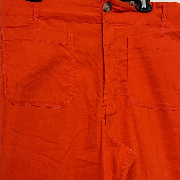 Anthropologie Maeve The Colette Cropped Pants Linen Blend Bohemian Modern - Picture 4 of 14